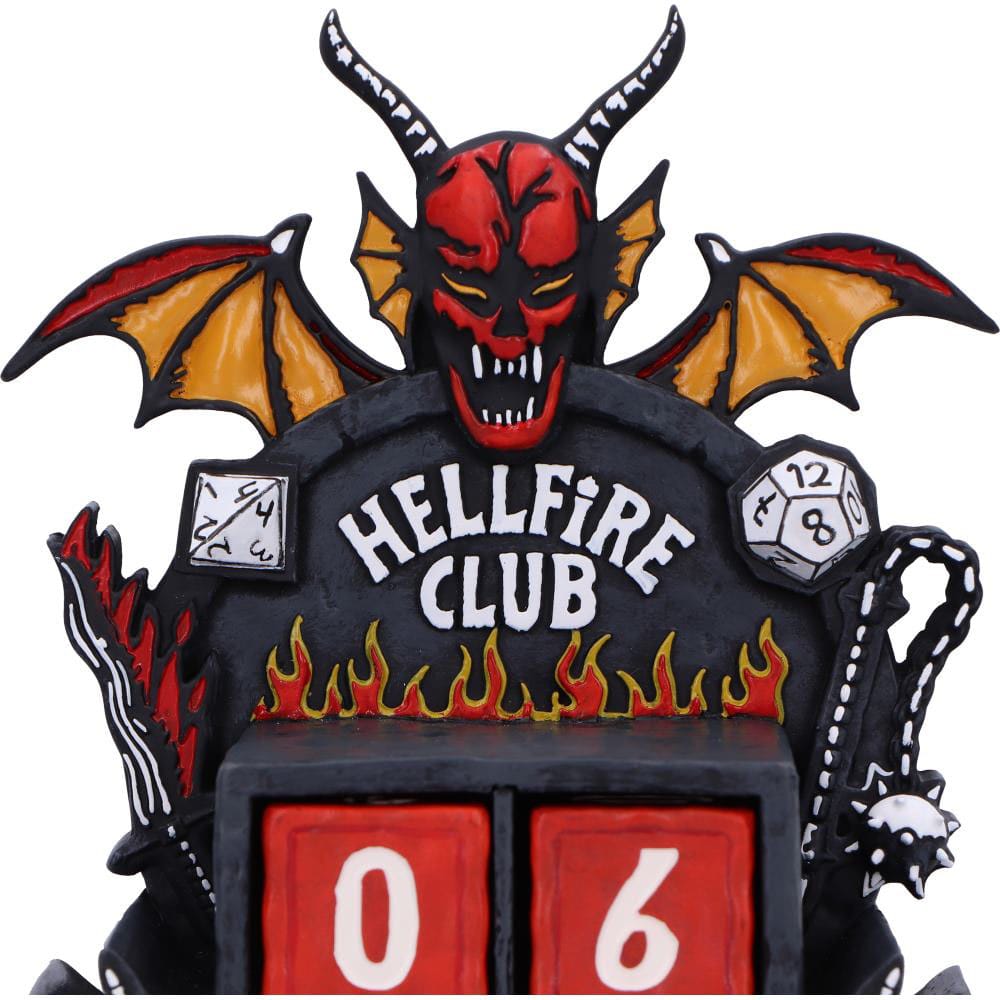 Nemesis Now Stranger Things Ewiger Kalender Hellfire Club 15 cm