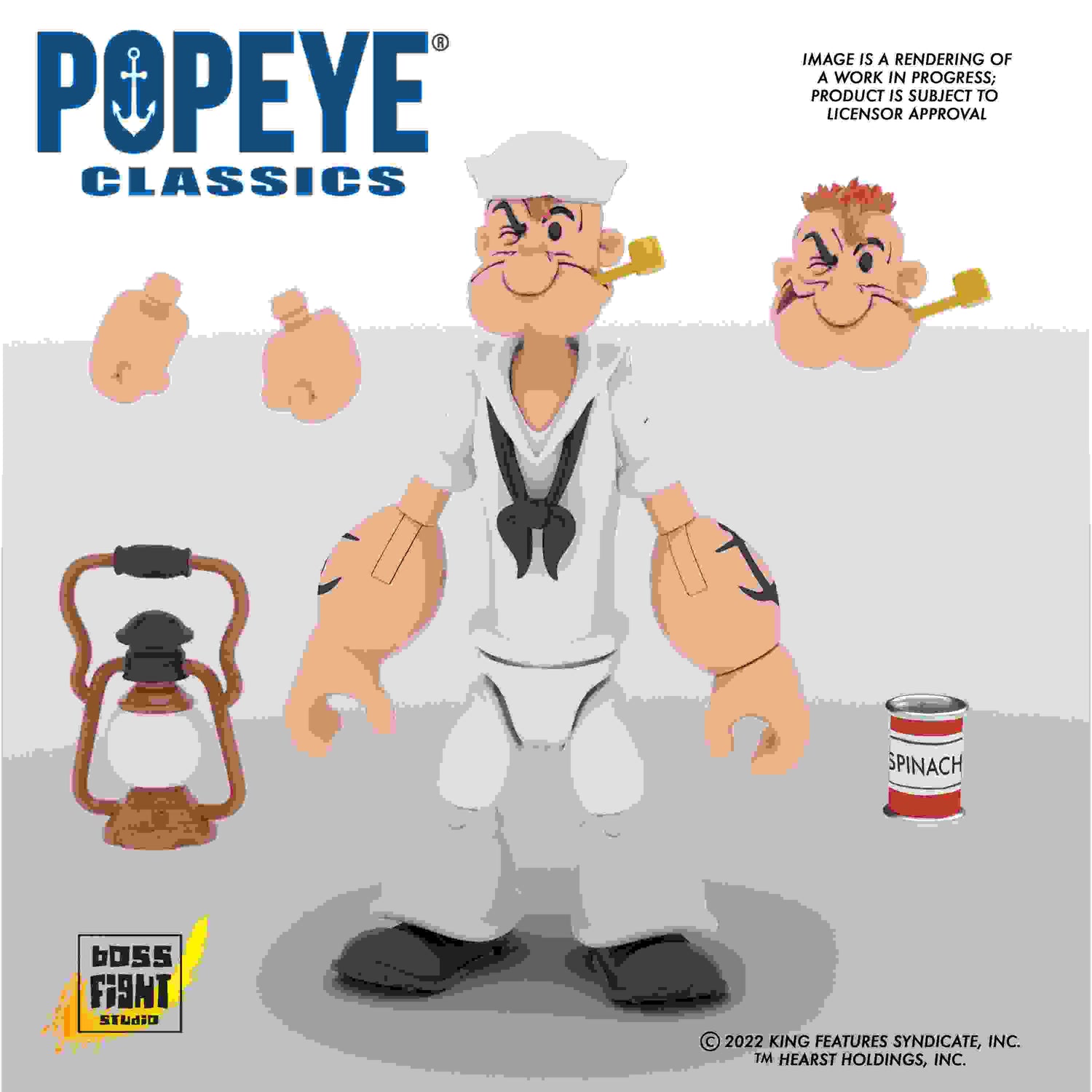 Popeye Actionfigur Wave 02 Popeye White Sailor Suit