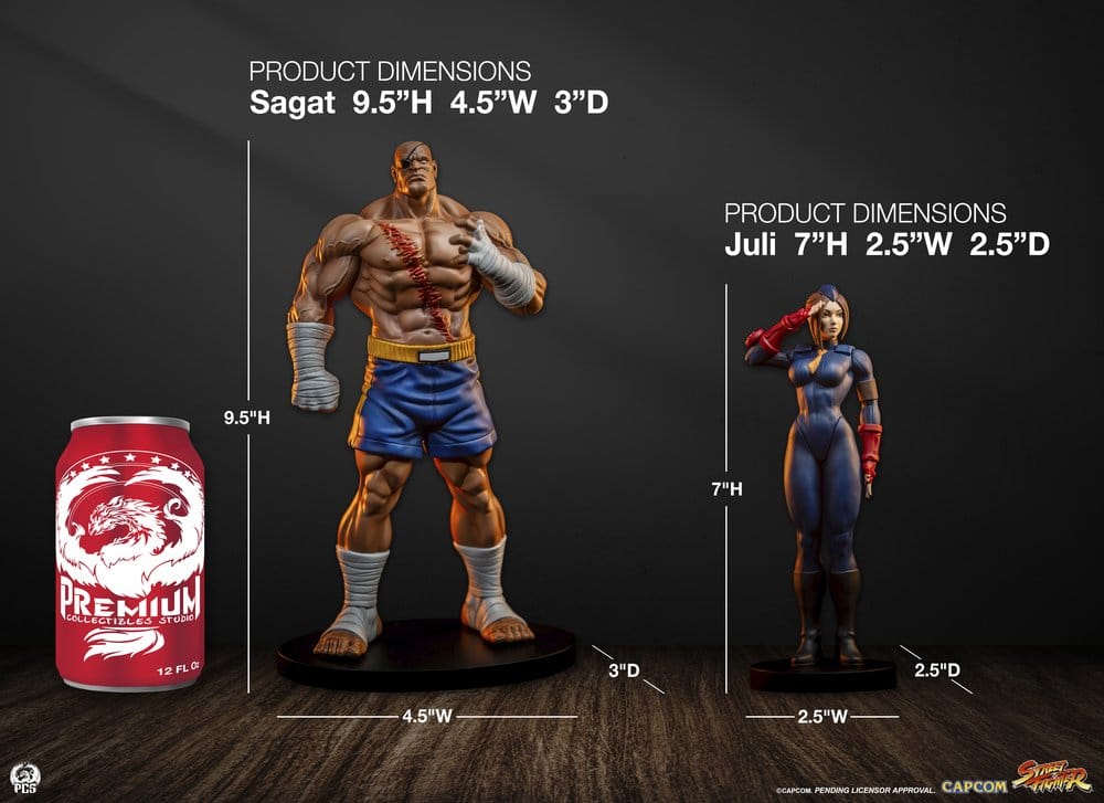 Premium Collectibles Studio Street Fighter Sagat & Juli Street Jam 1/10 Statuen