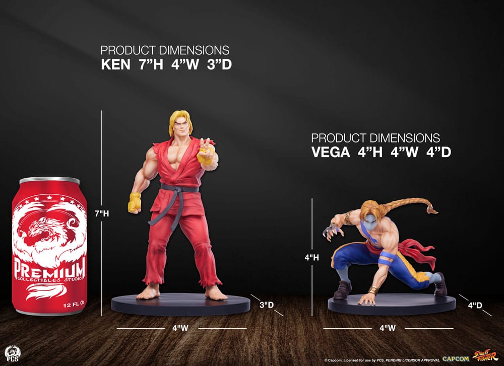 Premium Collectibles Studio Street Fighter Street Jam Ken & Vega 1/10 Statuen
