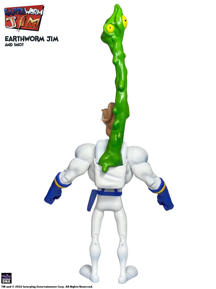 Premium DNA Toys Earthworm Jim - Earthworm Jim & Snot Wave 1 Actionfigur