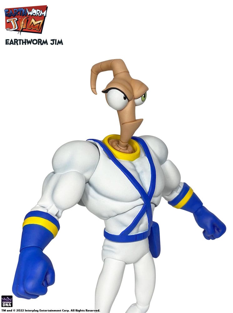 Premium DNA Toys Earthworm Jim - Earthworm Jim & Snot Wave 1 Actionfigur
