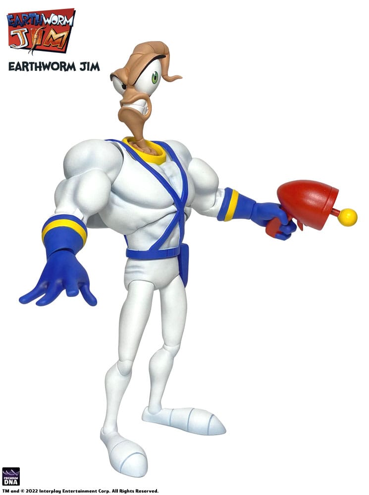 Premium DNA Toys Earthworm Jim - Earthworm Jim & Snot Wave 1 Actionfigur