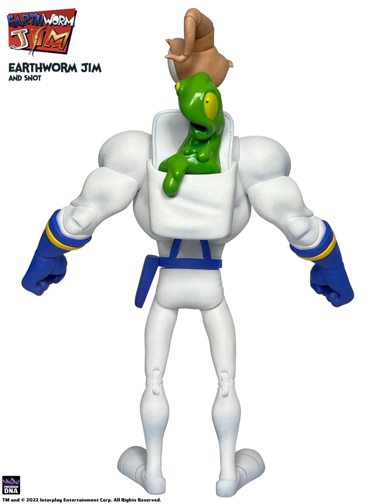 Premium DNA Toys Earthworm Jim - Earthworm Jim & Snot Wave 1 Actionfigur