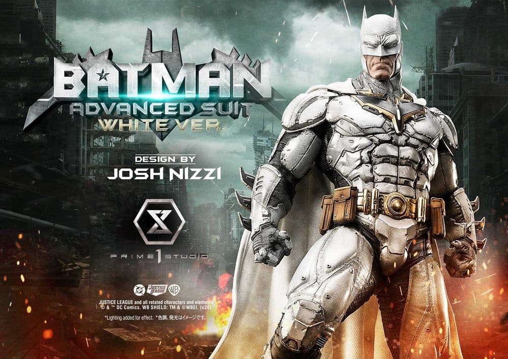 Prime 1 Studio DC Comics Ultimate Museum Masterline Batman Advanced Suit White Version (Design By Josh Nizzi) Statue