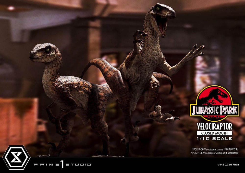 Prime 1 Studio Jurassic Park Velociraptor Closed Mouth 1/10 Statue