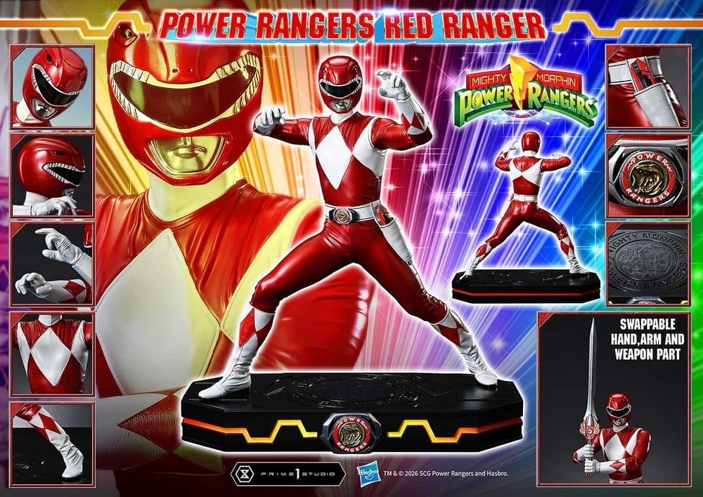 Prime 1 Studio Mighty Morphin Power Rangers Premium Masterline Red Ranger 1/4 Statue