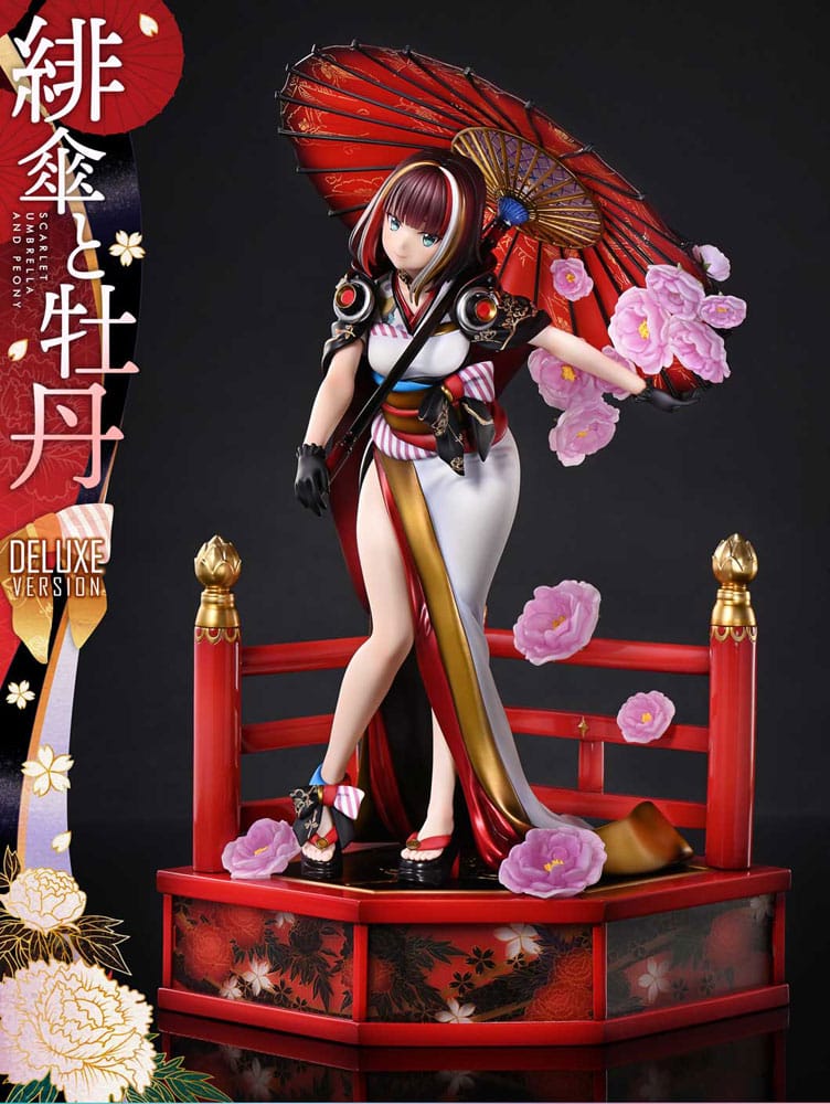 Prime 1 Studio Prisma Wing Scarlet Umbrella and Peony Deluxe Version 1/7 PVC Statue