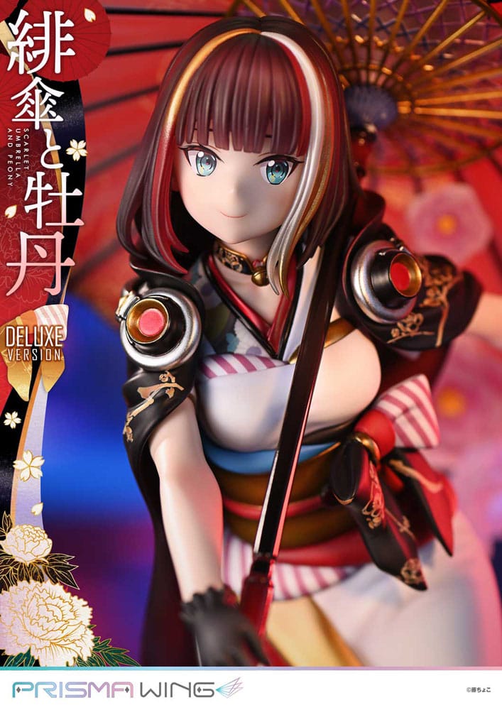 Prime 1 Studio Prisma Wing Scarlet Umbrella and Peony Deluxe Version 1/7 PVC Statue