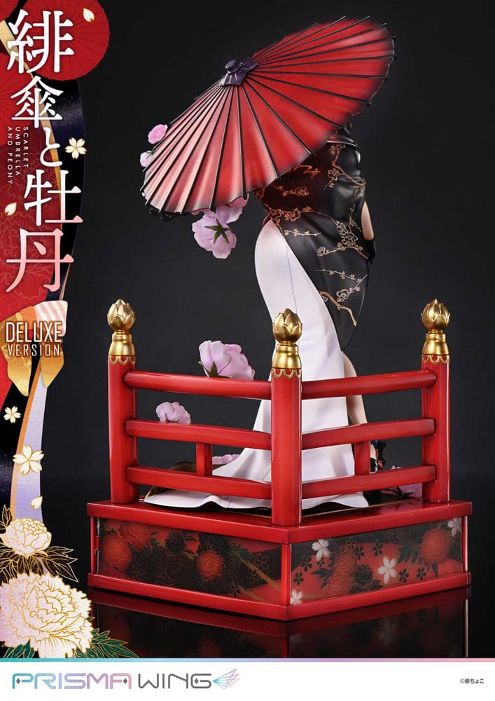Prime 1 Studio Prisma Wing Scarlet Umbrella and Peony Deluxe Version 1/7 PVC Statue