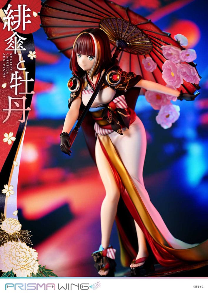 Prime 1 Studio Prisma Wing Scarlet Umbrella Peony Original Illustration Fuzichoco 1/7 Statue