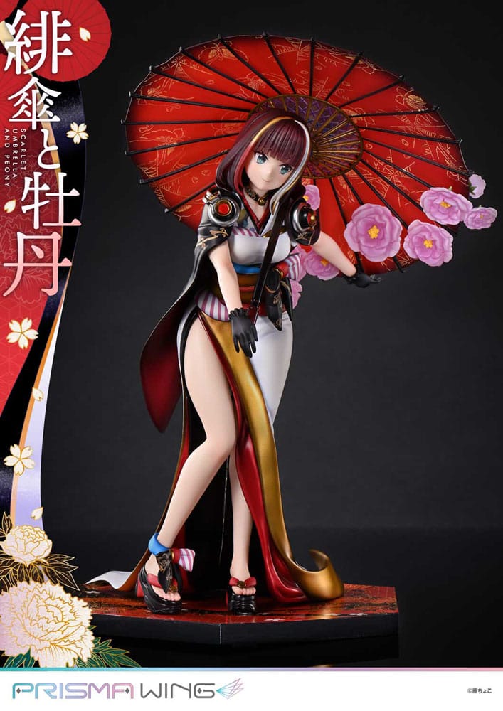 Prime 1 Studio Prisma Wing Scarlet Umbrella Peony Original Illustration Fuzichoco 1/7 Statue