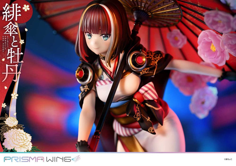 Prime 1 Studio Prisma Wing Scarlet Umbrella Peony Original Illustration Fuzichoco 1/7 Statue