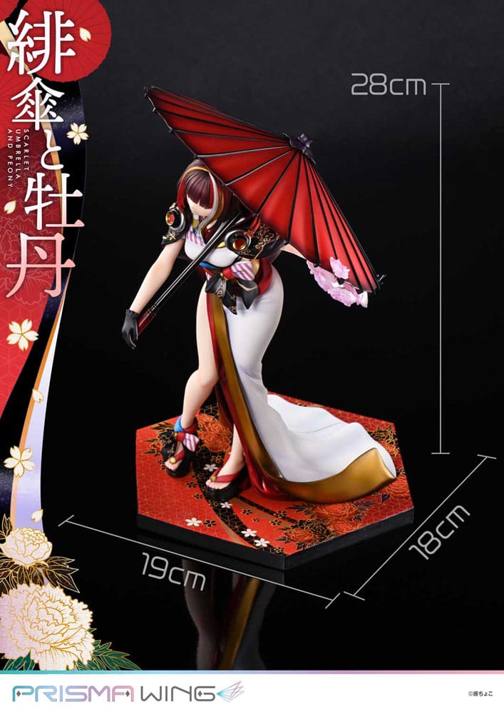 Prime 1 Studio Prisma Wing Scarlet Umbrella Peony Original Illustration Fuzichoco 1/7 Statue