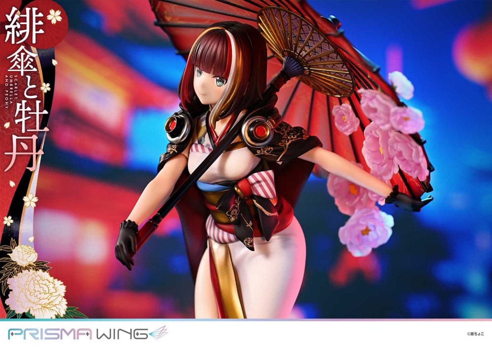 Prime 1 Studio Prisma Wing Scarlet Umbrella Peony Original Illustration Fuzichoco 1/7 Statue