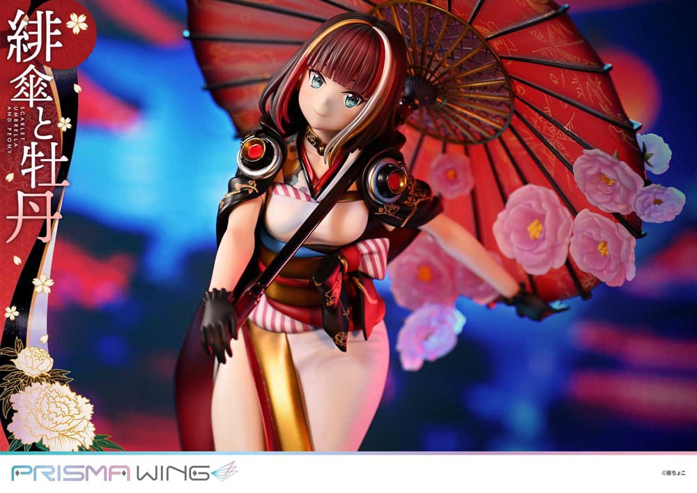 Prime 1 Studio Prisma Wing Scarlet Umbrella Peony Original Illustration Fuzichoco 1/7 Statue