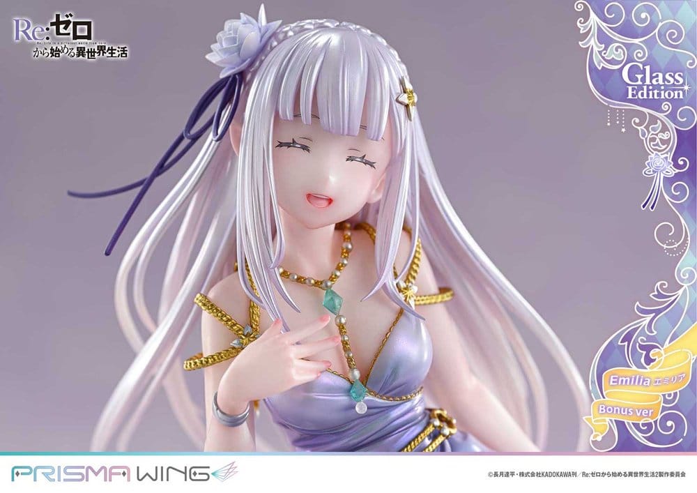 Prime 1 Studio ReZero Emilia Glass Edition Bonus Version Prisma Wing 1/7 Statue