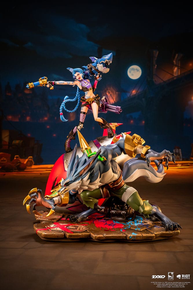 Pure Arts League of Legends 2XKO Jinx & Warwick Diorama 1/10 Statue