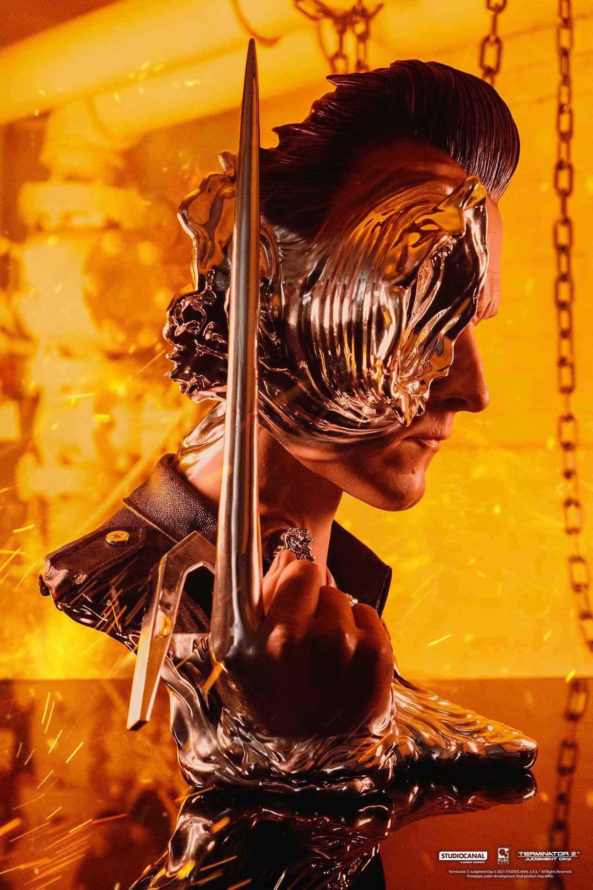 Pure Arts Terminator 2 T-1000 Painted DELUXE 1/1 Art Mask