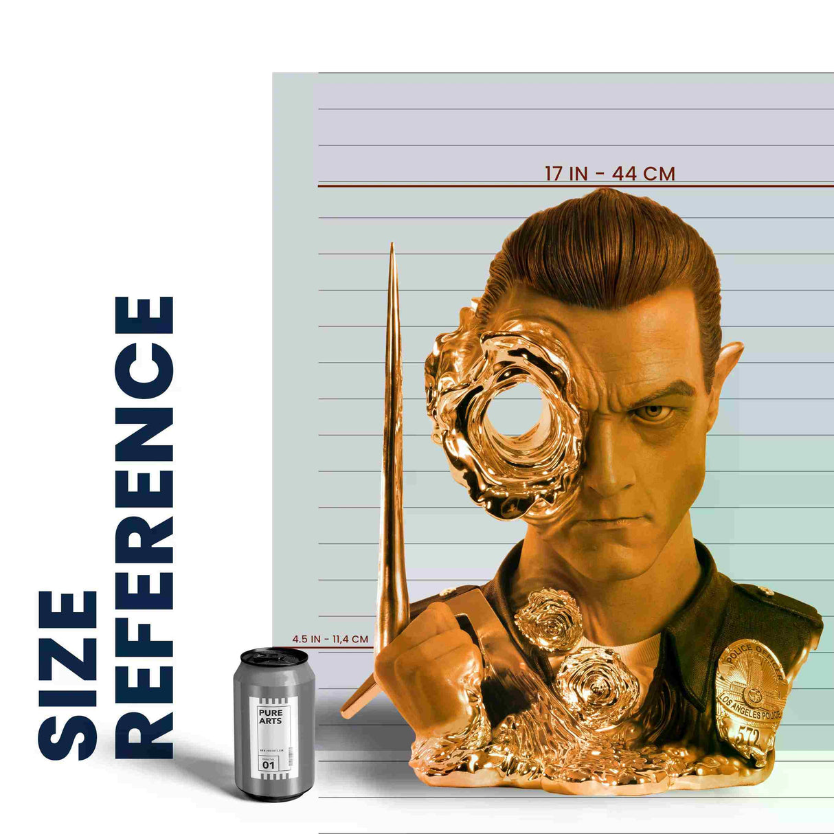 Pure Arts Terminator 2 T-1000 Painted DELUXE 1/1 Art Mask - Beschädigte Verpackung