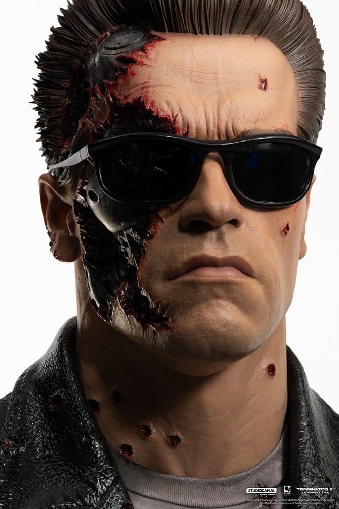 Pure Arts Terminator 2 T-800 Model 101 Battle Damaged Art Mask 1/1 Replik