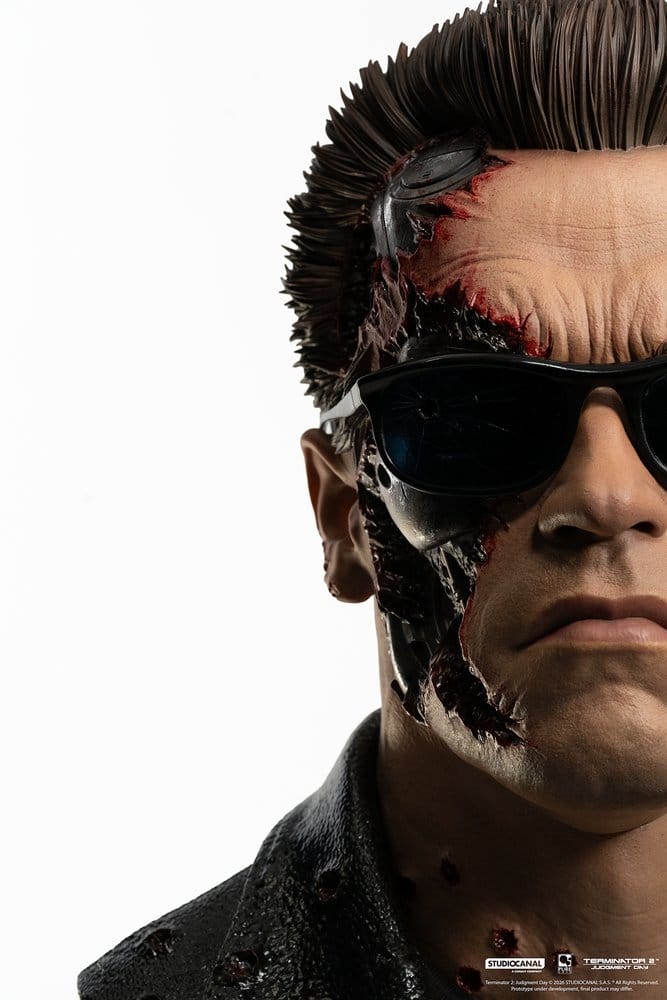 Pure Arts Terminator 2 T-800 Model 101 Battle Damaged Art Mask 1/1 Replik