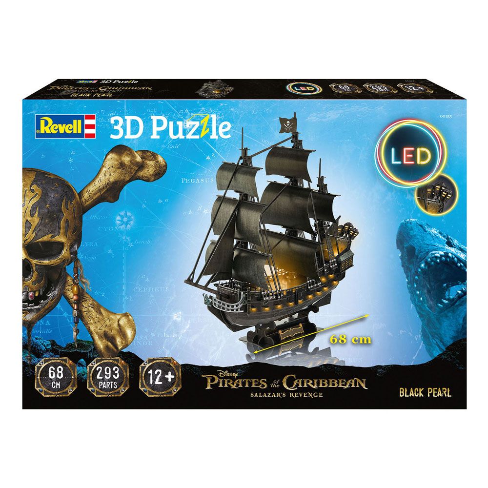 Revell Pirates of the Caribbean Salazars Rache Black Pearl LED Edition 3D Puzzle