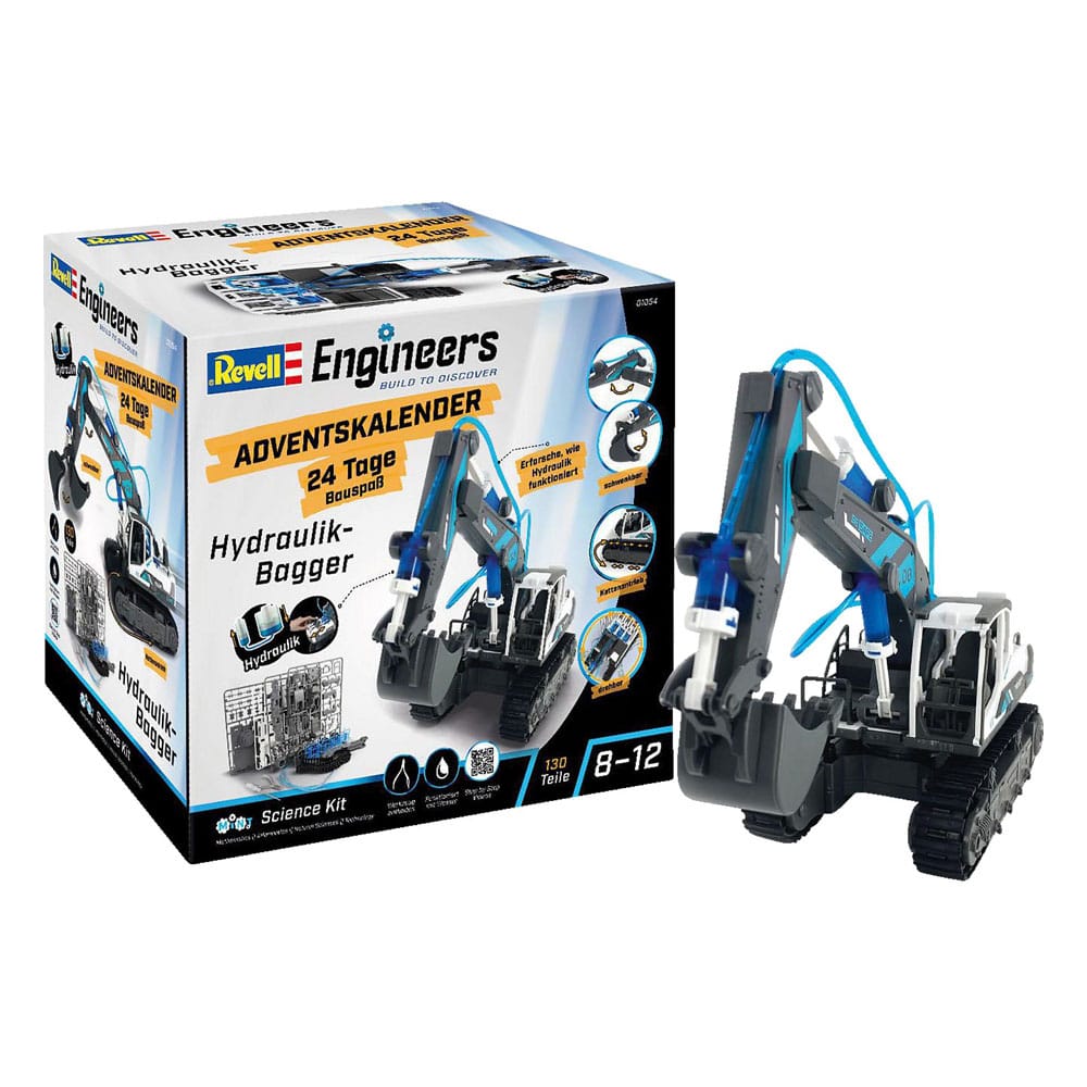 Revell Revell Engineers Adventskalender Hydraulik-Bagger Modellbausatz