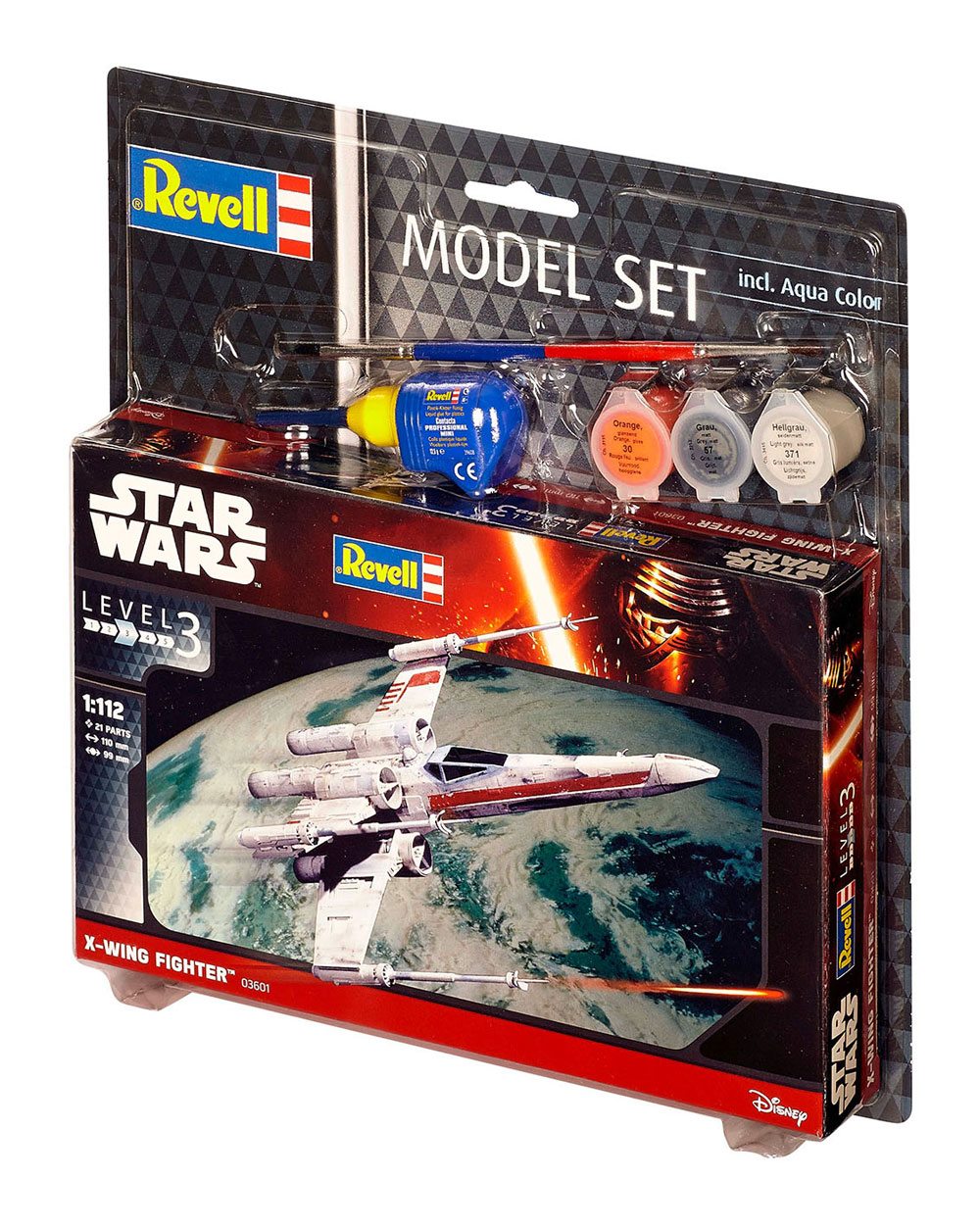 Revell Star Wars Modellbausatz 1/112 Model Set X-Wing Fighter 11 cm