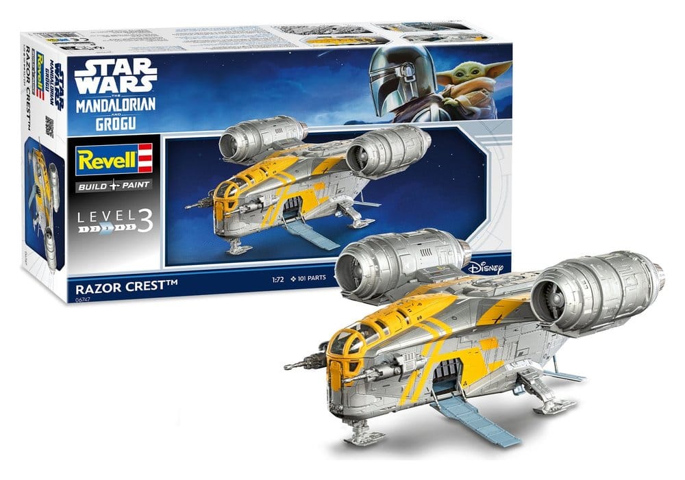 Revell Star Wars The Mandalorian and Grogu Revell Modellbausatz 1/72 Razor Crest 34 cm