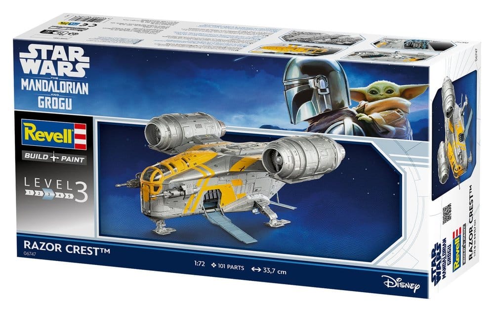 Revell Star Wars The Mandalorian and Grogu Revell Modellbausatz 1/72 Razor Crest 34 cm