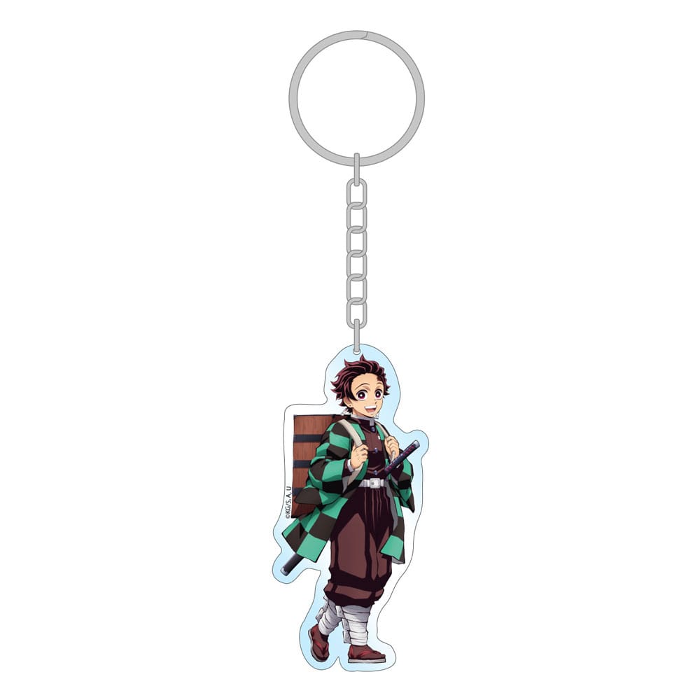 Sakami Merchandise Demon Slayer Kimetsu no Yaiba Tanjiro Holographic Acryl Schlüsselanhänger