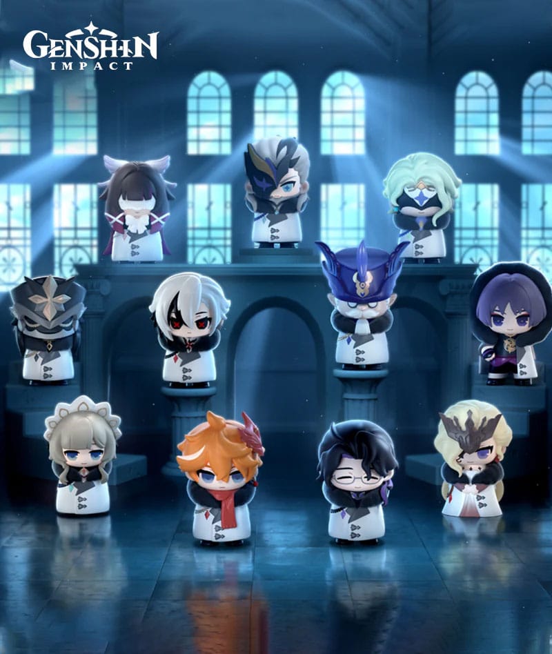 Sakami Merchandise Genshin Impact Fatui Harbingers Chibi Design Blind Box Display Minifiguren (9)