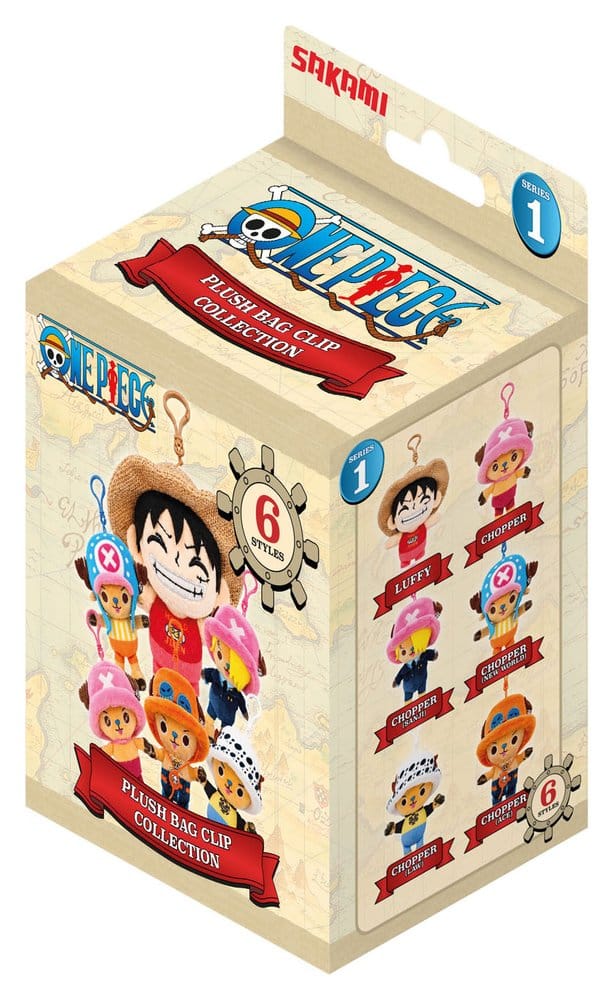 Sakami Merchandise One Piece Plüsch-Schlüsselanhänger Blind Box Display (6)