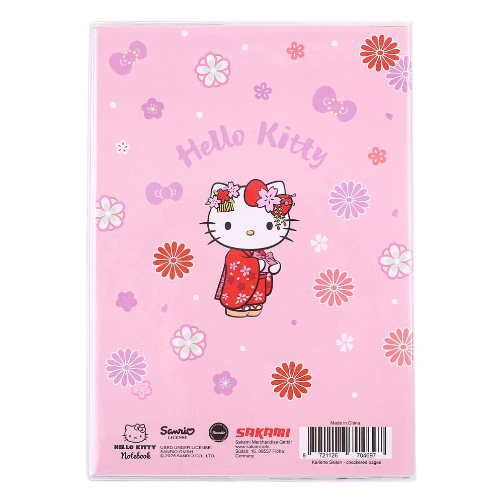 Sakami Merchandise Sanrio Hello Kitty Kimono Holographic Checkered Notizbuch