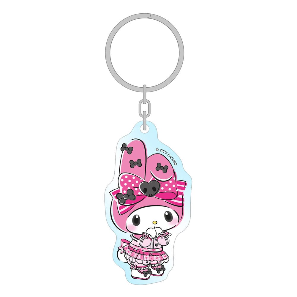Sakami Merchandise Sanrio Pink Black Party Series My Melody Acryl Schlüsselanhänger