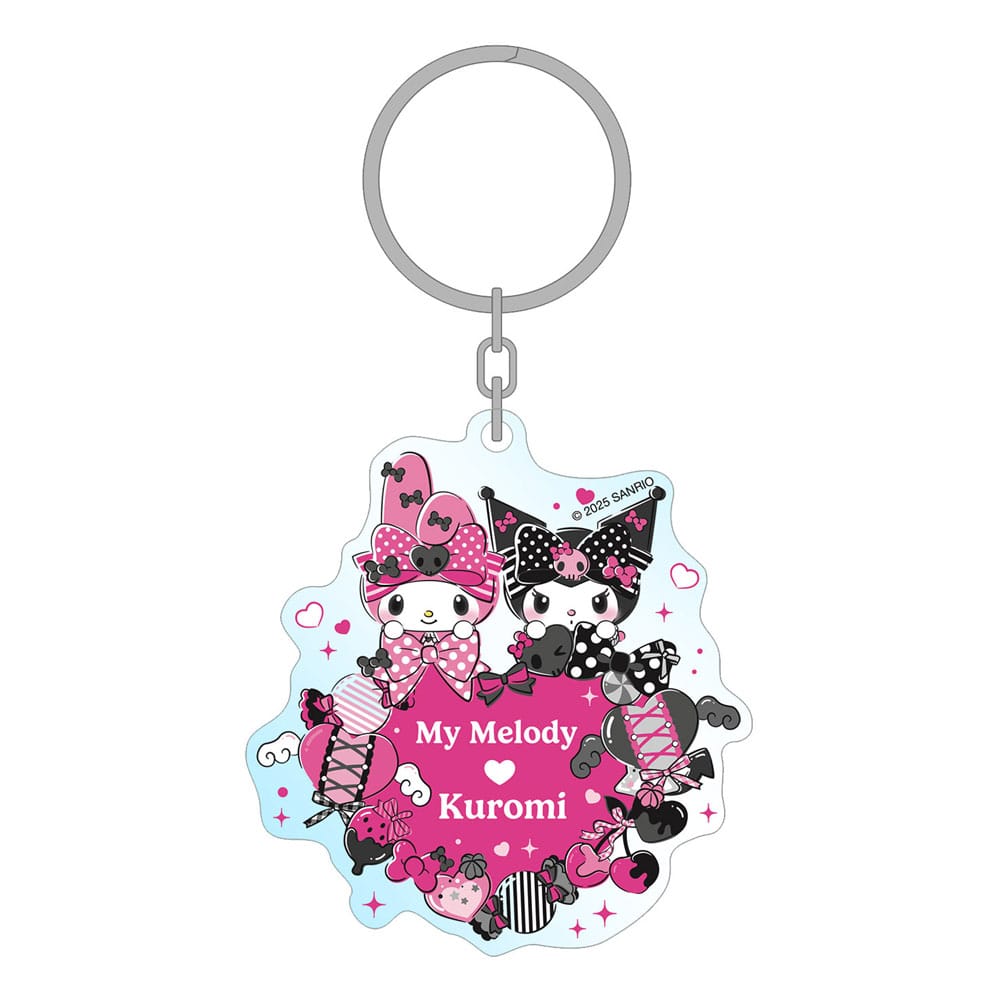 Sakami Merchandise Sanrio Pink Black Party Series My Melody & Kuromi Acry Schlüsselanhänger