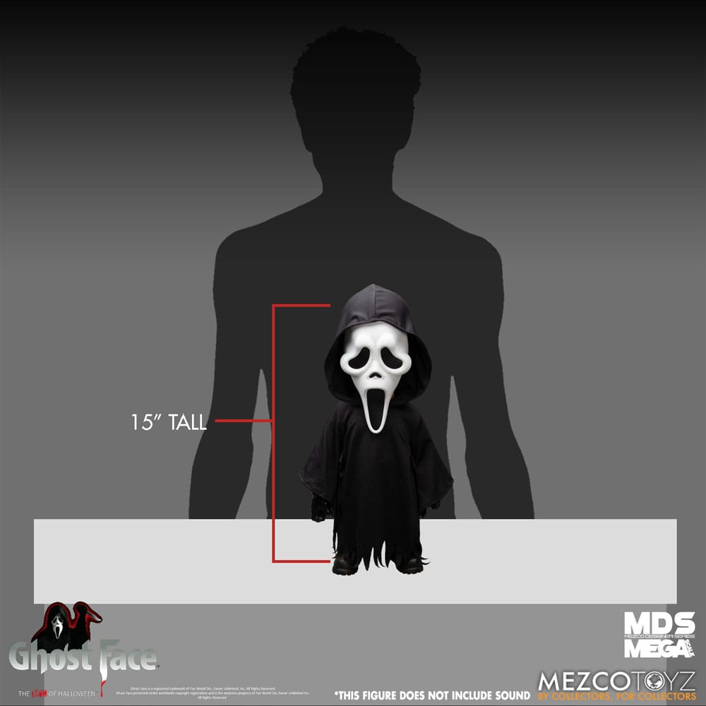 Scream - Ghost Face MDS Mega Scale 38 cm Puppe - BESCHÄDIGTE VERPACKUNG!