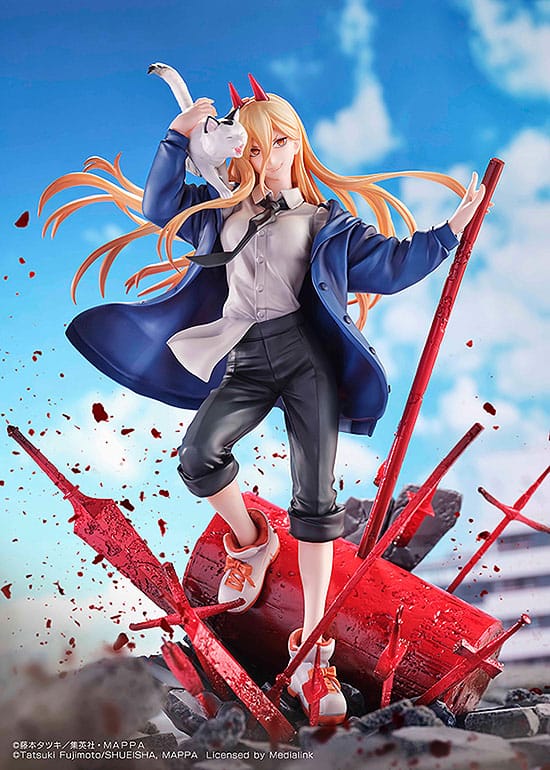 Sega Goods Chainsaw Man - Power & Meowy 28 cm 1/7 Statue