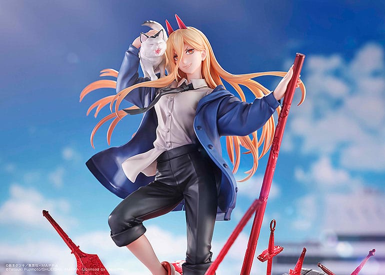 Sega Goods Chainsaw Man - Power & Meowy 28 cm 1/7 Statue