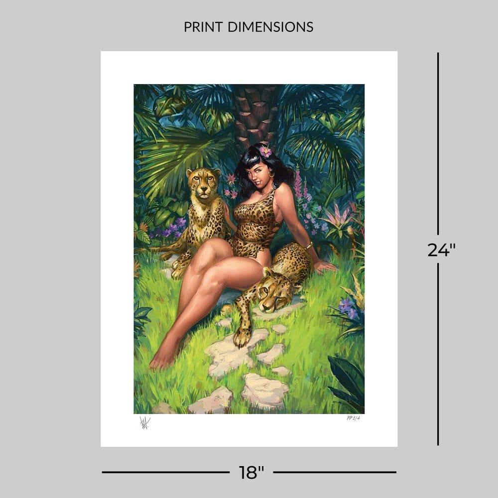 Sideshow Collectibles Bettie Page Jungle Bettie Bettie Ungerahmt Kunstdruck