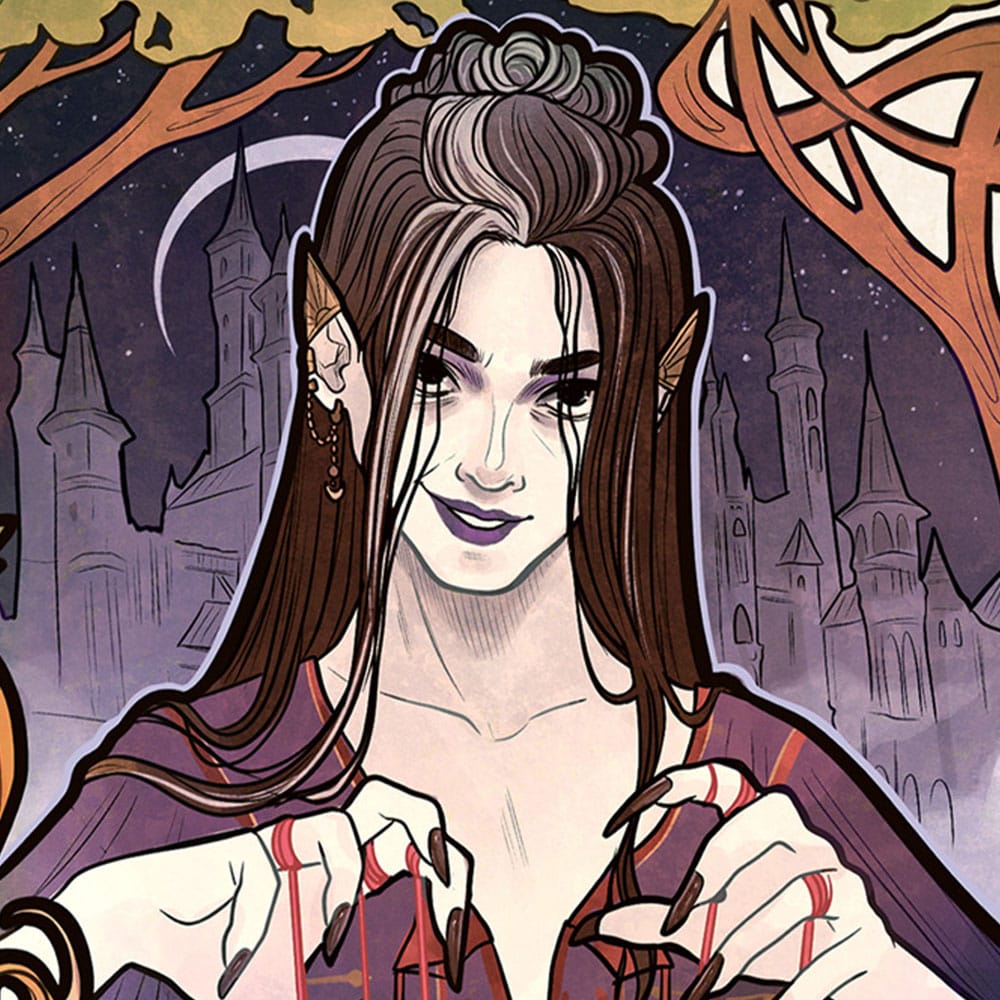Sideshow Collectibles Critical Role Marisha Ray 10th Anniversary Art Nouveau Illustrations Kunstdruck
