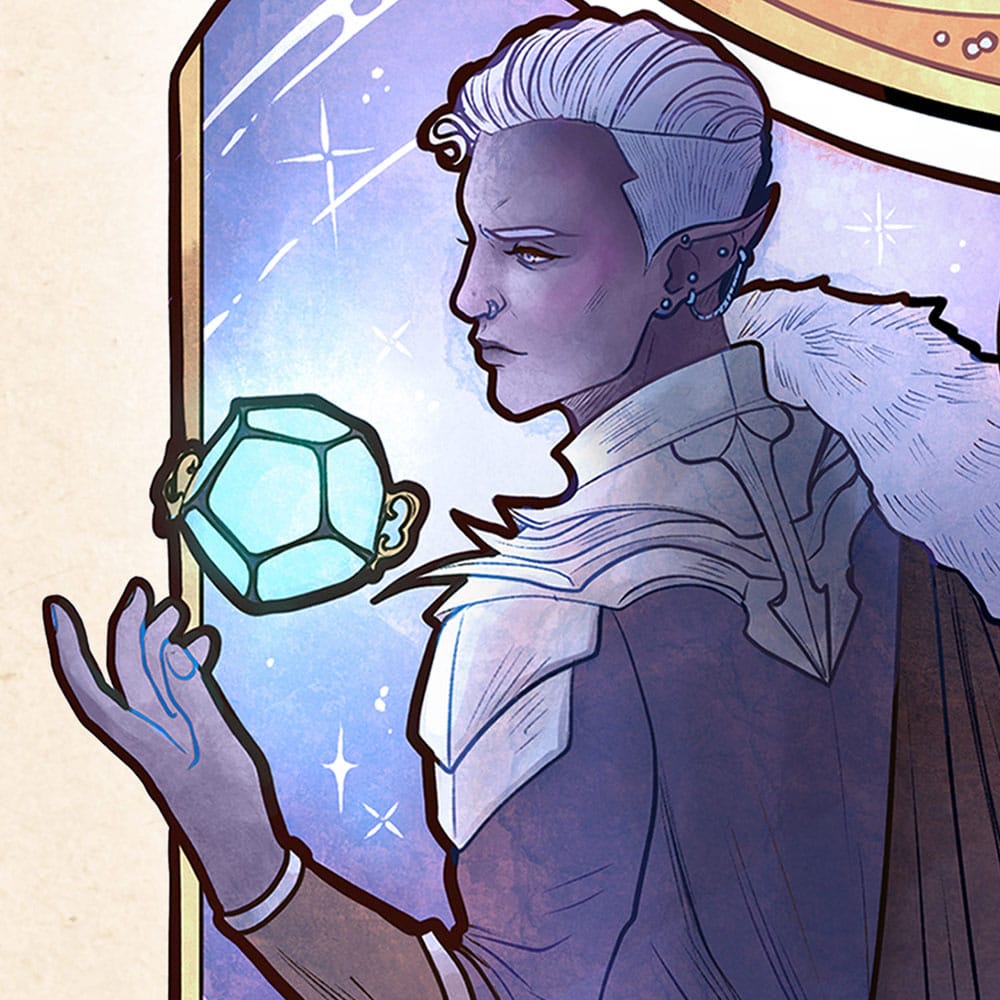 Sideshow Collectibles Critical Role Matthew Mercer 10th Anniversary Art Nouveau ungerahmt Kunstdruck