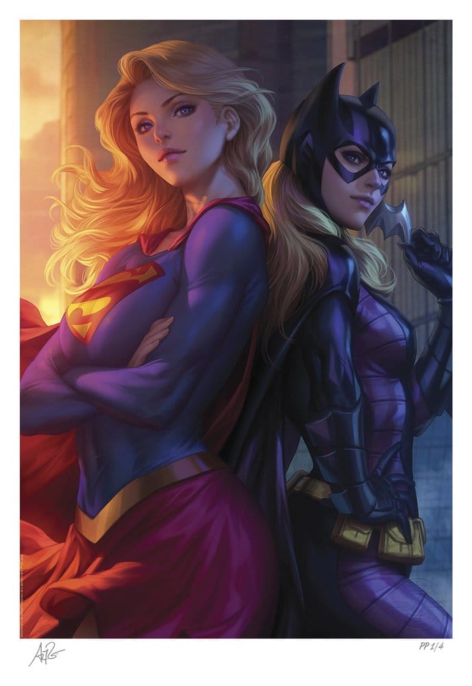 Sideshow Collectibles DC Comics Supergirl & Batgirl Kunstdruck Ungerahmt