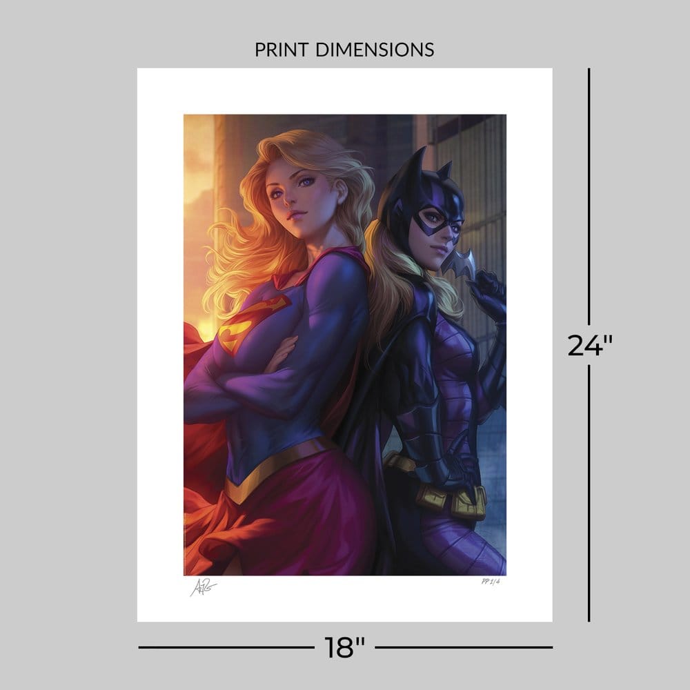 Sideshow Collectibles DC Comics Supergirl & Batgirl Kunstdruck Ungerahmt