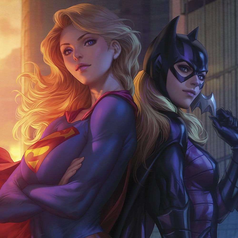 Sideshow Collectibles DC Comics Supergirl & Batgirl Kunstdruck Ungerahmt