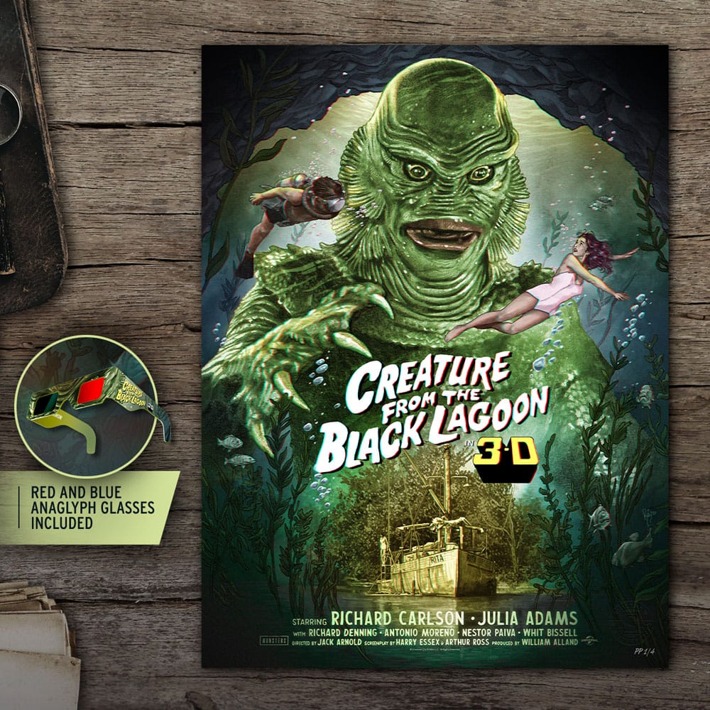 Sideshow Collectibles Der Schrecken vom Amazonas Creature from the Black Lagoon Kunstdruck