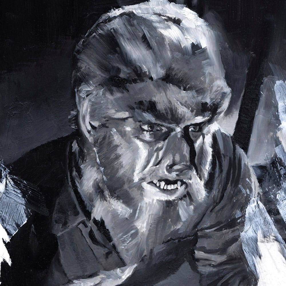 Sideshow Collectibles Der Wolfsmensch The Wolf Man by Chris Valentine Kunstdruck