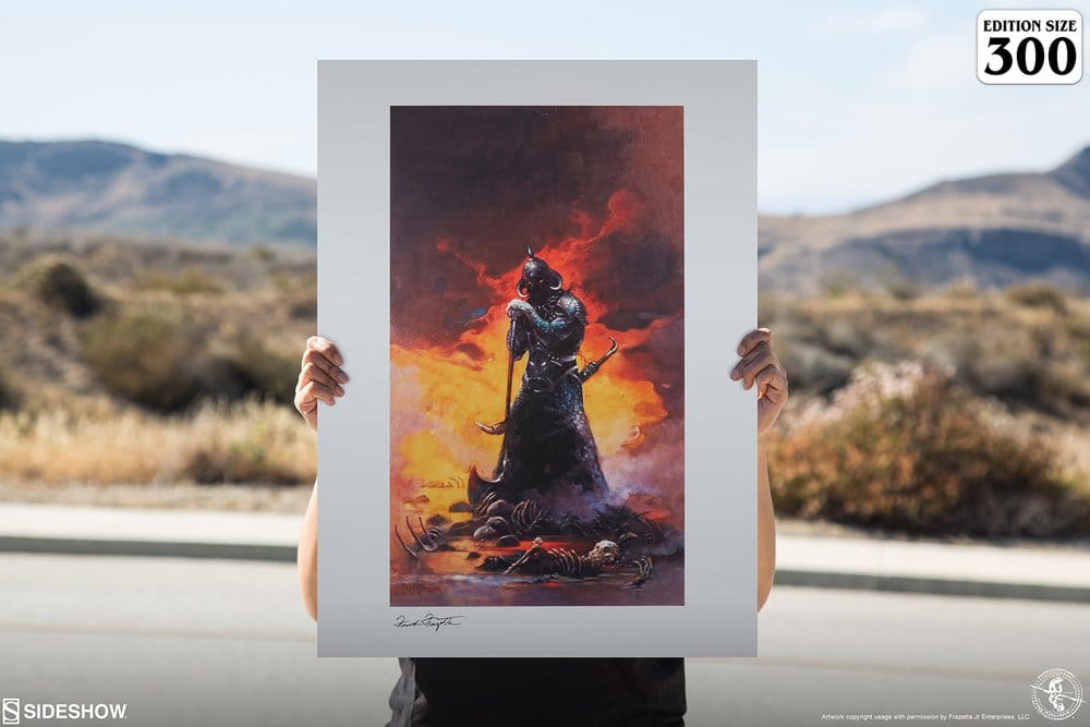 Sideshow Collectibles Frank Frazetta Death Dealer III (Revised) Rainbow Lava Holofoil - ungerahmt Kunstdruck