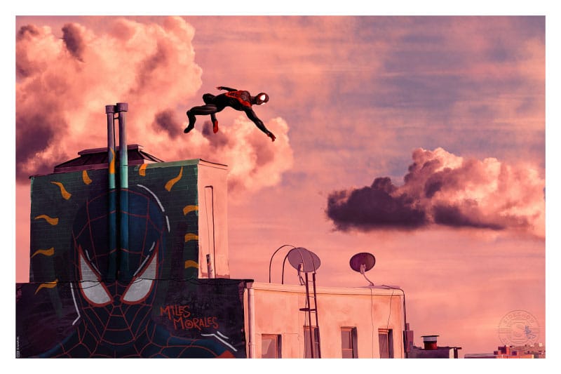 Sideshow Collectibles Spider-Man Miles Morales Kunstdruck Ungerahmt